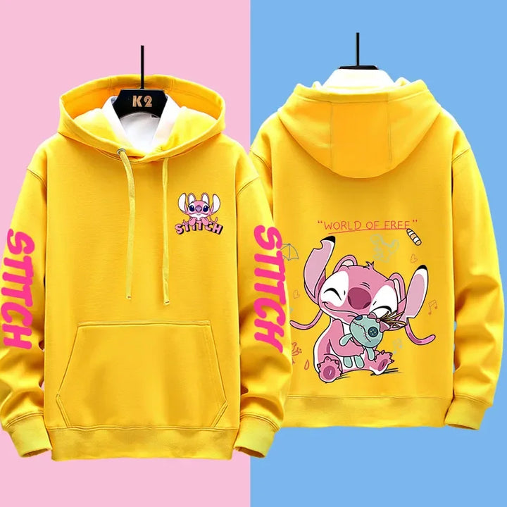 Couple's Matching Hoodies with Cute Stitch Design