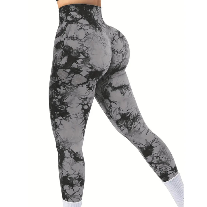 Women's High-Waist Tie-Dye Seamless Leggings