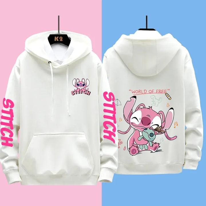 Couple's Matching Hoodies with Cute Stitch Design