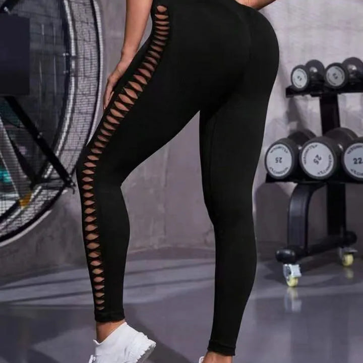 Sexy Hollow Black Seamless Leggings for Women