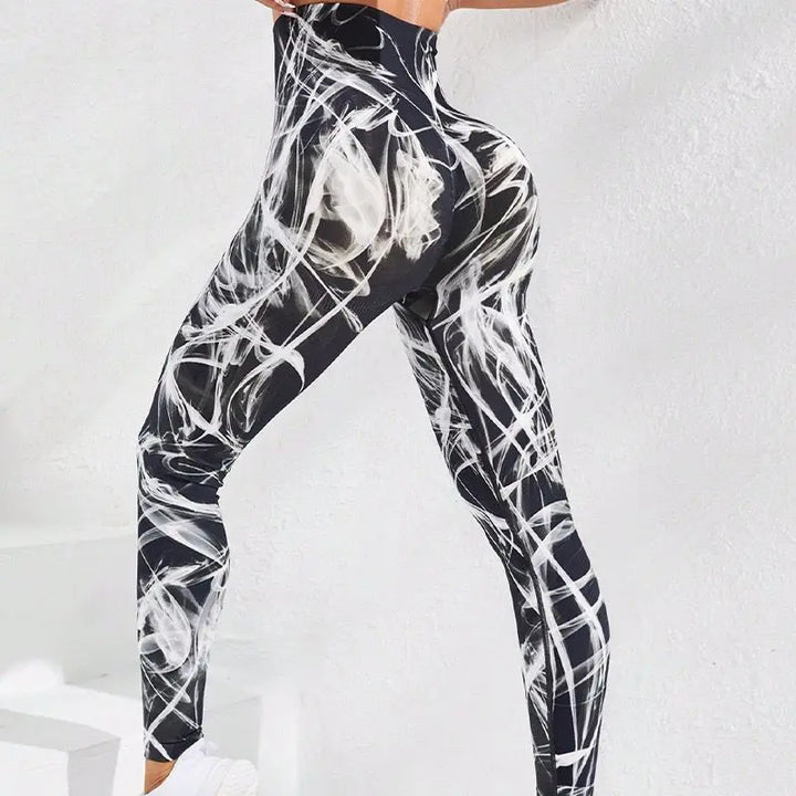 Women's High-Waist Tie-Dye Seamless Leggings