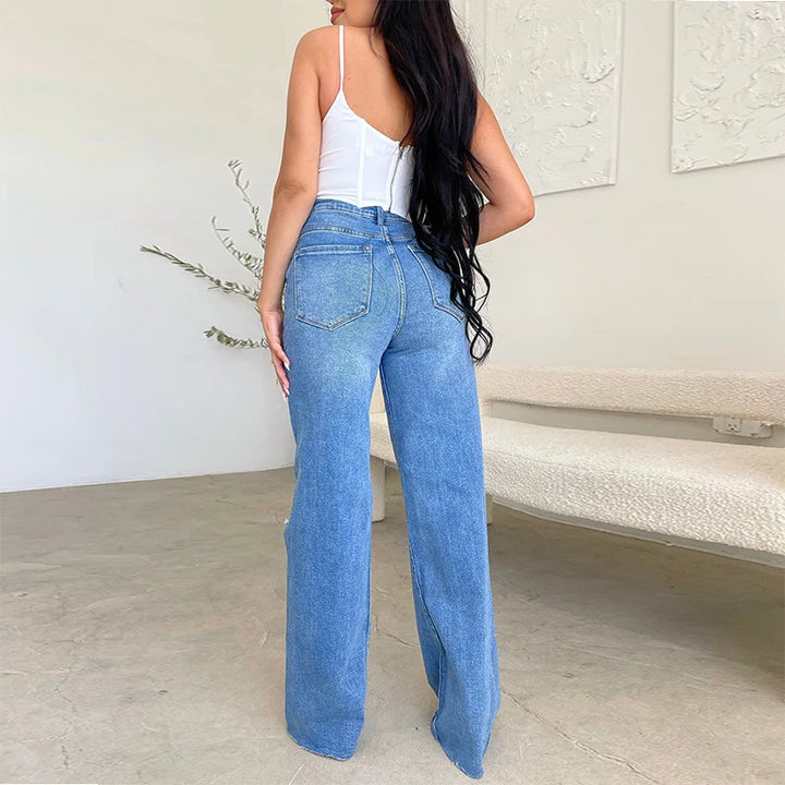 Women's High-Waist Wide Leg Jeans