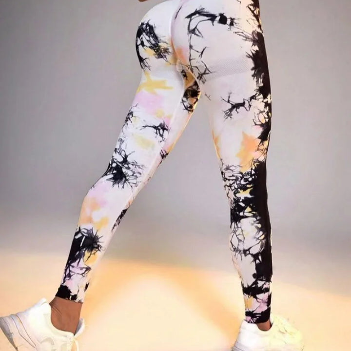 Women's High-Waist Tie-Dye Seamless Leggings