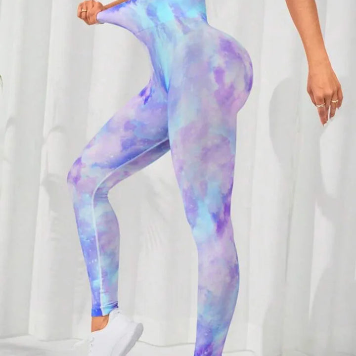 Women's High-Waist Tie-Dye Seamless Leggings