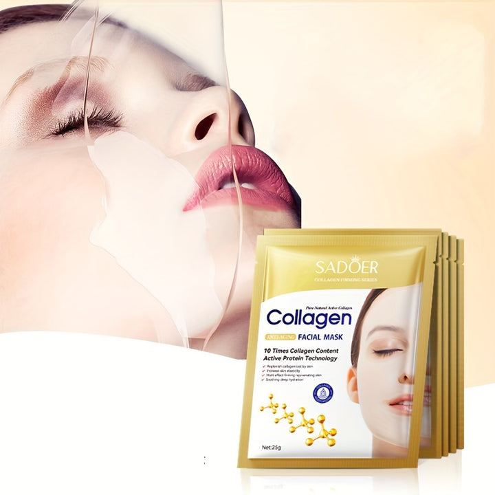 Máscara Facial Anti-Envelhecimento de Colágeno