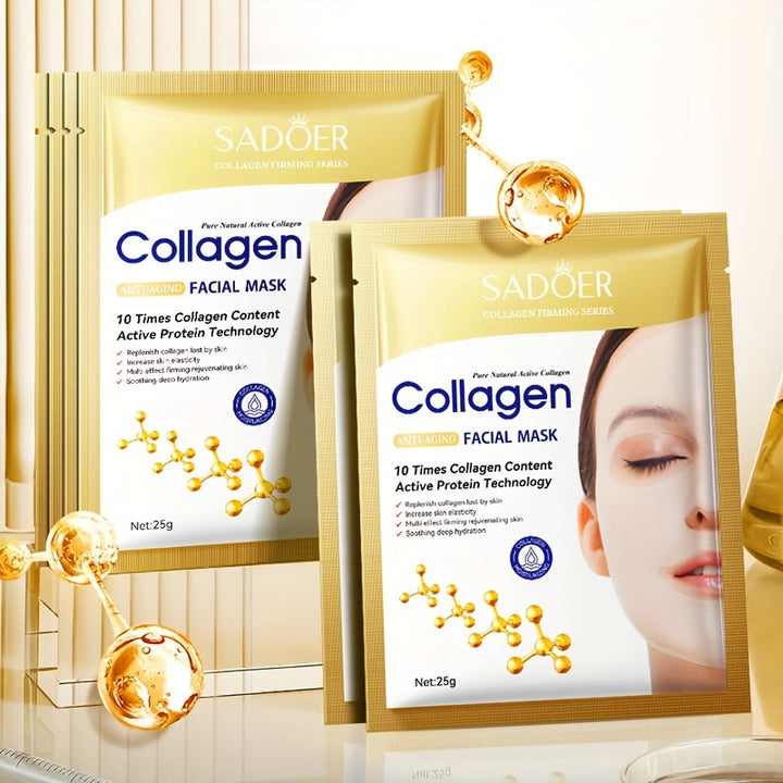 Máscara Facial Anti-Envelhecimento de Colágeno